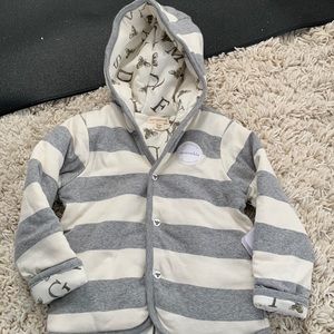 NWT Burt’s Bee’s Baby Reversible Hoodie Jacket Size 24M